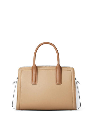 MICHAEL Michael Kors Laila Small Leather Satchel, Beige Multi