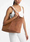 MICHAEL Michael Kors Large Henly Leather & Suede Tote Bag, Tan