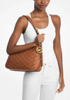 MICHAEL Michael Kors Nolita Medium Pebbled Leather Shoulder Bag, Brown
