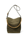 MICHAEL Michael Kors Nolita Suede Buket Bag, Loden Green