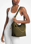 MICHAEL Michael Kors Nolita Suede Buket Bag, Loden Green