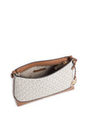 MICHAEL Michael Andie Small Monogram Crossbody Bag, White Multi