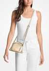 MICHAEL Michael Kors Athena Metallic Leather Convertible Clutch, Gold