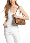 MICHAEL Michael Kors Bryant Large Textured Leather Shoulder Bag, Brown