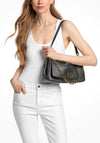 MICHAEL Michael Kors Bryant Large Textured Leather Shoulder Bag, Black