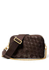 MICHAEL Michael Kors Bryant Woven Suede Crossbody Bag, Chocolate Brown