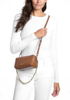 MICHAEL Michael Kors Bryant Pebbled Leather Small Crossbody Bag, Brown