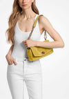 MICHAEL Michael Kors Bryant Small Suede Convertible Shoulder Bag, Chartreuse