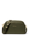 MICHAEL Michael Kors Jet Set Leather Small Dome Crossbody Bag, Deep Green