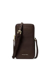 MICHAEL Michael Kors Jet Set Small Pebbled Leather Crossbody Bag, Chocolate Brown