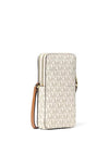 MICHAEL Michael Kors Jet Set Small Pebbled Leather Logo Crossbody Bag, Beige