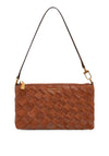 MICHAEL Michael Kors Jet Set Woven Leather Small Shoulder Bag, Brown