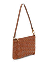 MICHAEL Michael Kors Jet Set Woven Leather Small Shoulder Bag, Brown