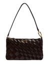MICHAEL Michael Kors Jet Set Woven Leather Small Shoulder Bag, Chocolate Brown