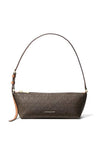 MICHAEL Michael Kors Laila Small Logo Print Shoulder Bag, Brown