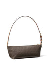 MICHAEL Michael Kors Laila Small Logo Print Shoulder Bag, Brown