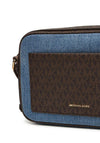 MICHAEL Michael Maeve Medium Canvas Crossbody Bag, Blue