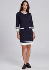 Micha Pocket Detail Knit Midi Dress, Navy