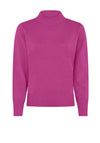Micha Ribbed High Neck Jumper, Pink