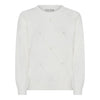 Micha Long Sleeve White Pearl Jumper, White