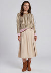 Micha Geometric Arrow Weave Print Jumper, Pink Multi