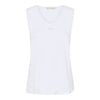 Micha Small Logo Rhinestone Detail Tank Top, White