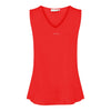 Micha Small Logo Rhinestone Detail Tank Top, Red