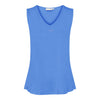 Micha Small Logo Rhinestone Detail Tank Top, Blue