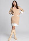 Micha Pocket Detail Knit Midi Dress, Beige