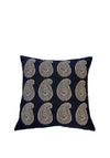 Milani Jammu Paisly Motif Cushion 50x50cm, Navy