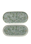 Mindy Brownes Alice Bell Collection Set of 2 Platters, Green