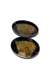 Mindy Brownes Set of 2 Gold Leaf Serving Trays