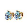 Dyrberg/Kern Minnie Earrings, Gold & Aqua Blue