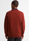 Barbour Men’s Tisbury Crew Neck Jumper, Rust Orange
