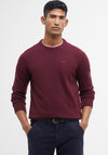 Barbour Men’s Tisbury Crew Neck Jumper, Wine