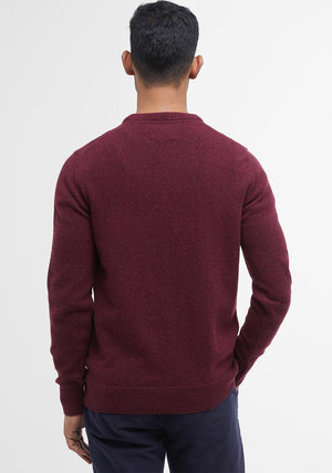 Barbour Men’s Tisbury Crew Neck Jumper, Ruby