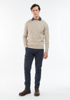 Barbour Men’s Tisbury Crew Neck Jumper, Stone