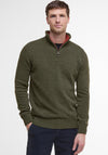 Barbour Men’s Nelson Essential Knit Half Zip Sweater, Seaweed Green