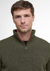 Barbour Men’s Nelson Essential Knit Half Zip Sweater, Seaweed Green