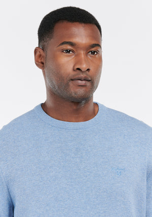 Barbour Men’s Pima Cotton Crew Neck Sweater, Dark Chambray Blue