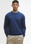 Barbour Men’s Pima Cotton Crew Neck Sweater, Inky Blue Marl