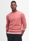 Barbour Men’s Pima Cotton Crew Neck Sweater, Pink Clay
