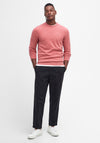 Barbour Men’s Pima Cotton Crew Neck Sweater, Pink Clay