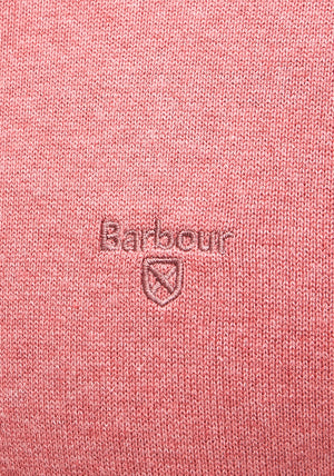 Barbour Men’s Pima Cotton Crew Neck Sweater, Pink Clay