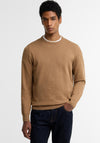 Barbour Men’s Pima Cotton Crew Neck Sweater, Sand Beige