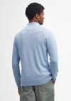 Barbour Men’s Cotton Half Zip Sweater, Dark Chambray Blue