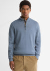 Barbour Men’s Cotton Half Zip Knitted Sweater, Tarn Blue