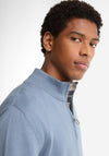 Barbour Men’s Cotton Half Zip Knitted Sweater, Tarn Blue