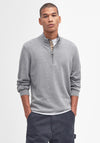 Barbour Men’s Cotton Half Zip Sweater, Grey Marl