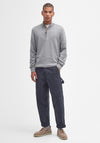 Barbour Men’s Cotton Half Zip Sweater, Grey Marl